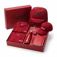 Ensemble cadeau d'entreprise écologique personnalisé avec logo, sac en cuir, t-shirt, bouteille d'eau pour la promotion d'entreprise en gros