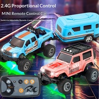 Mini-voiture RC de poche 2.4G personnalisée à l'échelle 1:64, ultra-compacte, pour drift sur bureau et tout-terrain, avec chargeur et câble USB