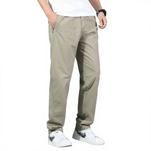 Pantalon Cargo Homme Premium 100% Coton Grande Taille Multi-Poches Coupe Ample Jambe Droite Respirant Teint Uni Taille Mi-Haute pour l'Été - Product Image 3