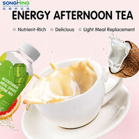 Poudre de milkshake substitut de repas personnalisée en gros, marque Songming, 50g/bouteille, saveur fruitée, petit-déjeuner rapide, pack en vrac