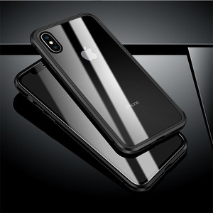 เคสโทรศัพท์มือถือ <span class=keywords><strong>iPhone</strong></span> X Xr Xs <span class=keywords><strong>11</strong></span> 12 13 14 15 16 17 Plus Pro Max  แบบใส  วัสดุกระจกนิรภัย  ขอบอะลูมิเนียมแม่เหล็ก - Product Image 6