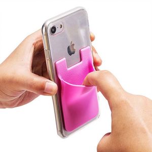 Porte-cartes de crédit écologique pour cadeaux promotionnels, support de téléphone portable adhésif en silicone avec logo personnalisé imprimé, étui portefeuille pour téléphone - Product Image 5