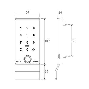 TTLock Muebles Mesita de noche Cerradura de gabinete digital Aleación de zinc RFID Swipe Lector de huellas dactilares Shake Hands Contraseña Locker Door - Product Image 5