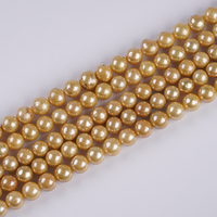 Chaîne de perles d'eau douce Edison naturelles rose-violettes de 9-11 mm, finition brillante, pour la fabrication de bijoux