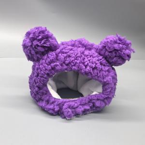 かわいいふわふわポリエステルパンダのクロシェ編みハロウィン無地冬クリスマス猫犬ペット帽子 - Product Image 5