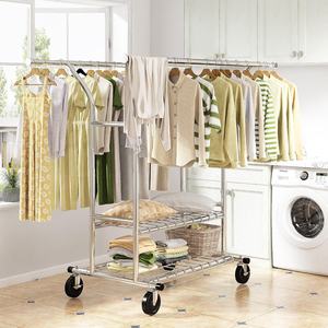 Perchero Metálico para Colgar Ropa, Perchero Portátil con Ruedas, Perchero Resistente - Product Image 1