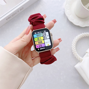 Jam tangan wanita, kain perempuan tali elastis kain ikat melingkar lucu untuk Apple Watch - Product Image 2