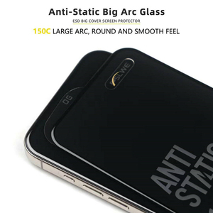 Protection d'écran en verre trempé ESD avancé anti-statique <span class=keywords><strong>150CC</strong></span> Big Arc Glass pour iPhone 17 16 15 14 Pro <span class=keywords><strong>Max</strong></span> - Product Image 5
