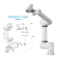 Robot collaboratif chinois 10 kg Cobot pour la palettisation, fournisseur, portée de 1,4 m, IP54, robot collaboratif à 6 axes pour l'assistance des machines CNC