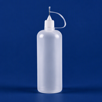 Botol Dispenser Plastik 120ml 2oz dengan Ujung Jarum PE, Wadah Tekan untuk Minyak Esensial, Cat, Kosmetik, Air