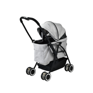 Voiture pour animaux de compagnie facile à plier avec trou pour chien ventilé pour la visibilité des animaux de compagnie avec système de freinage pour la sécurité des animaux de compagnie - Product Image 6