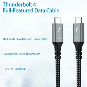 <span class=keywords><strong>C</strong></span>âble de données Thunderbolt 4 de haute qualité avec un débit de transmission de 40 Gbps et une charge rapide PD 100W 8K, <span class=keywords><strong>c</strong></span>âbles Thunderbolt de type <span class=keywords><strong>C</strong></span> - Product Image 4