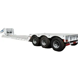 6/<span class=keywords><strong>8</strong></span> essieux robuste chargeur surbaissé Semi remorque 60/80/100 <span class=keywords><strong>tonnes</strong></span> capacité pelle Transport étape chute pont Lowbed camion remorques - Product Image 1