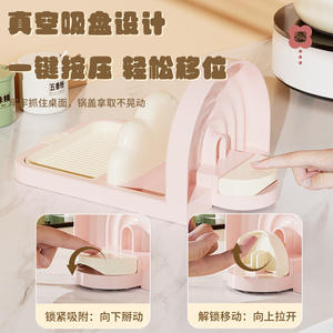 ที่วางฝาหม้อแบบถ้วยดูดสุญญากาศรูปทรงวงรี พร้อมถาดรอง ใช้ได้หลากหลาย สำหรับจัดเก็บในครัว วางบนโต๊ะ ช่วยระบายน้ำ สำหรับตะหลิวและฝาหม้อ - Product Image 5