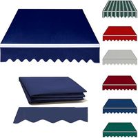 Auvent rétractable de remplacement pour terrasse, housse de protection extérieure en polyester imperméable et résistante à l'eau – Abri anti-pluie pour maison et jardin