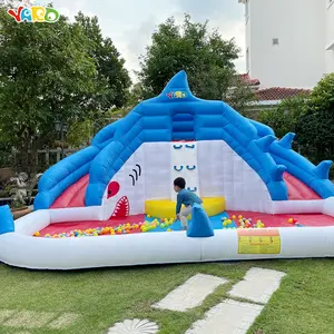 YARD Water Park Inflatable Water Slide Bouncing House Bouncing Castle Ball Pool