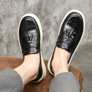 Zapatos Oxford con Cordones de Piel Sintética para Hombre, Clásicos de Negocios, de Oficina, con Punta en Pico, para Boda, Otoño - Product Image 5