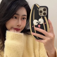 Coque de téléphone 3D mignonne de dessin animé de graines de tournesol pour 13 14 15 16 Pro Max en silicone véritable antichoc