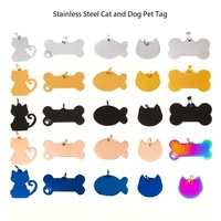 Pendentif d'identification pour animaux de compagnie en acier inoxydable, gravé au laser, pour chien et chat, anti-perte, pour collier, vente en gros, directement de l'usine