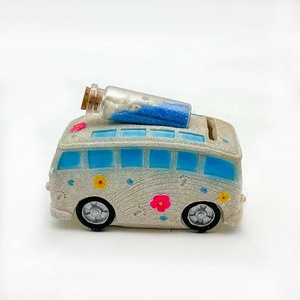 Souvenir artisanal en résine peint à la main, bouteille à dérive en forme de bus touristique, thème maison, table, mer, <span class=keywords><strong>plage</strong></span> - Product Image 4