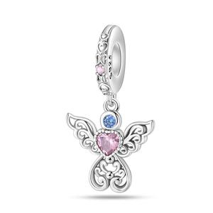 Nuevo Dije de Plata de Ley S925 con Circonita de Colores, Llavero de Mariposa, <span class=keywords><strong>Palma</strong></span>, Ángel, Colgante para Pulsera DIY, Joyería al por Mayor para Mujer - Product Image 2