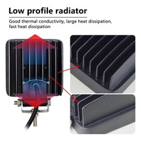 Lampe de travail étanche à LED, 4 pouces, 48W, 12V, 24V, Spot carré, lampe de travail pour véhicule tout-terrain, 4x4, remorque, moto, voiture, camion, SUV
