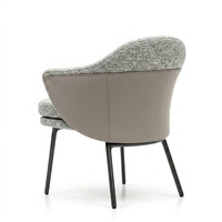 Chaises de salle à manger modernes de style nordique, élégantes, avec structure métallique, pour salon, luxe, gain de place, revêtement en tissu.