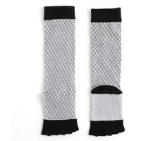 Chaussettes d'été respirantes mi-mollet sans orteils en tricot antidérapantes pour Pilates, Yoga, Pédicure, à orteils fendus pour femmes