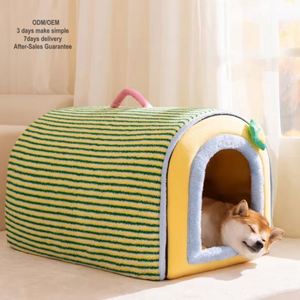 Cama para Mascotas Clásica y Elegante de Algodón PP Sólido y Felpa Tipo Algodón, Lavable, Ecológica y Acogedora para Gatos y Mascotas Pequeñas - Product Image 6