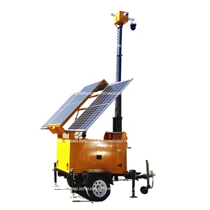 Di động năng lượng mặt trời Powered CCTV tháp giám sát Trailer năng lượng mặt trời <span class=keywords><strong>Camera</strong></span> Trailer cho các cơ sở công cộng - Product Image 4