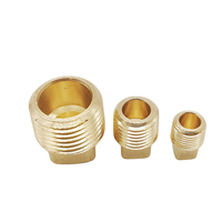 Haute pression 1/8 "1/4" 3/8 "1/2" 3/4 "1" pouce en laiton tuyau sans plomb carré mâle tête embout bouchon