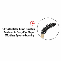 Brosse à mascara jetable en bambou écologique, à poils souples en spirale, pour extensions de cils, salon professionnel