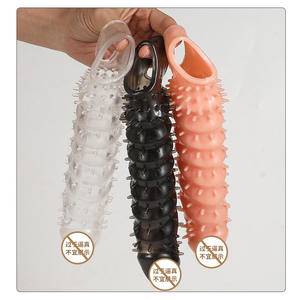 Funda para Pene de 23 cm, Retrasa la Eyaculación, Venta al por Mayor, Funda de Silicona Plástica Barata, Extensión de Pene Natural - Product Image 5
