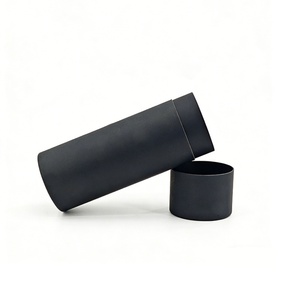 Eco-Friendly Black Tube Digital Printed <b>Biodegradable</b> <b>Paper</b> Tube Packaging Recycle Materials for Storage - Product Image 5