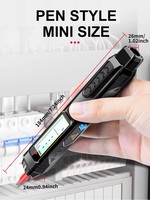 Facile à transporter Facile à utiliser Auto-gamme 6000 comptes Style stylo multimètre numérique Multi testeur NCV testeur de tension stylo
