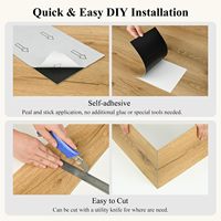 Revêtement de sol auto-adhésif moderne de luxe pour intérieur, imitation bois, vinyle stratifié, résistant à l'eau, LVT, dalles de sol en PVC, plus de 5 ans