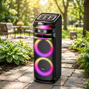BA-L2201 Altavoz Inalámbrico Portátil de Alta Potencia con Anillo de Luz RGB, Marca Privada, MOQ Bajo, Personalización de Fábrica, Entrega Rápida en 7 Días, Venta al Por Mayor - Product Image 2