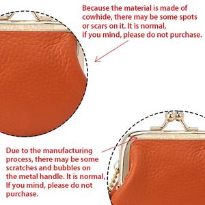 Porte-monnaie AndoBag pour femmes, en cuir de vache véritable, pochette à monnaie, fermeture à pression, petit portefeuille, mini sac de rangement 1475 - Product Image 2