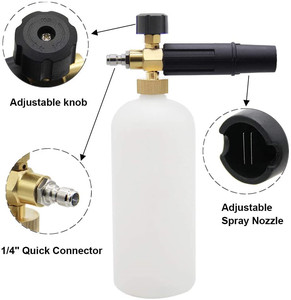 Kit de pistolet de pulvérisation, en mousse de neige, Portable, pour <span class=keywords><strong>Karcher</strong></span>, 5 adaptateurs colorés, buse noire, lavage de voiture, tuyau de jardin - Product Image 2