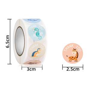 6 Mix Match Animal Vinyl Waterproof <strong>Stickers</strong> Fun Coffee Candy Candle Packaging Label Digital <strong>Printing</strong> Self-Adhesive Thank-You - Product Image 3