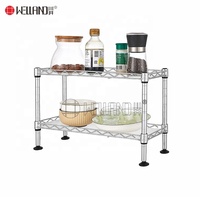 Étagère de rangement en métal à deux niveaux, mini, double étage, pour cuisine, support de rangement sur table