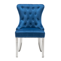 Offres Spéciales Or En Acier Inoxydable Restaurant Chaise Velours Rembourrage Rivet Dinant la Chaise Pour La Maison de Restaurant D'hôtel