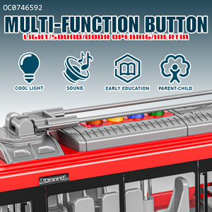 Model Plastic Friction Powered Car Door Opening <strong>Red</strong> Double Decker <strong>Bus</strong> <strong>Toy</strong> - Product Image 4