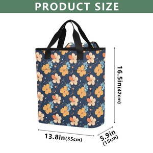 Hawaiian Custom Design Hau Flower Large Capacity 30L <b>Cooler</b> <b>Backpack</b> Lunch Bag Insulated <b>Cooler</b> Carry Hot Food Delivery Bag - Product Image 2