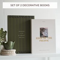Décoration d'intérieur : Ensemble de 2 faux livres pliables en carton rigide, creux, pour présentation