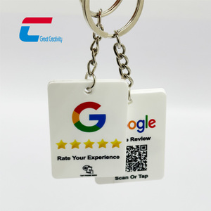 Llavero NFC con etiqueta RFID de 13.56MHz para <span class=keywords><strong>reseñas</strong></span> de Google, personalizado con impresión de valoración de clientes - Product Image 1