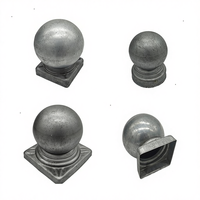Capuchon de poteau de clôture sphérique en métal pour usage extérieur en jardin