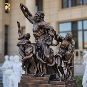 Estatuas de Bronce Antiguo de <span class=keywords><strong>Laocoon</strong></span> y sus Hijos de RELONG, Esculturas para Decoración de Jardín Exterior en Venta - Product Image 2