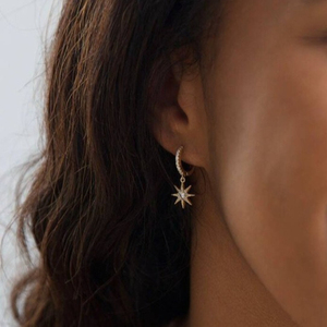 Boucles d'oreilles en zircon étoile et soleil pour femmes, bijoux élégants, délicats et célestes - Product Image 6