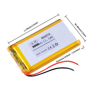 Batería Recargable de Polímero de Iones de Litio 804070 de <span class=keywords><strong>3</strong></span>.7V y 3000mAh con PCB para Productos Electrónicos - Product Image 5